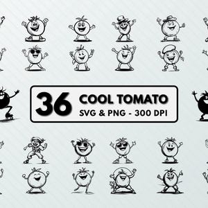 Cool Tomato Svg Png, Cool Tomato Clipart, Cool Tomato Silhouette, Cool Tomato Decal, Tomato Vector, Cut files, Tomato Cricut, Tomato Designs