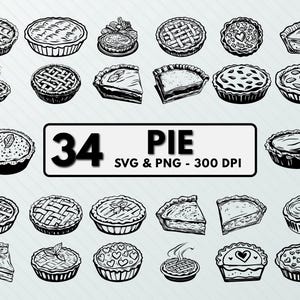 Pie Svg Png Bundle, Pie Clipart, Pie Decal, Pie Silhouette, Pie Vector, Pie Outline, Pie Cut Files, Pie Cricut, Pie Line Art, Pie Icon Logo
