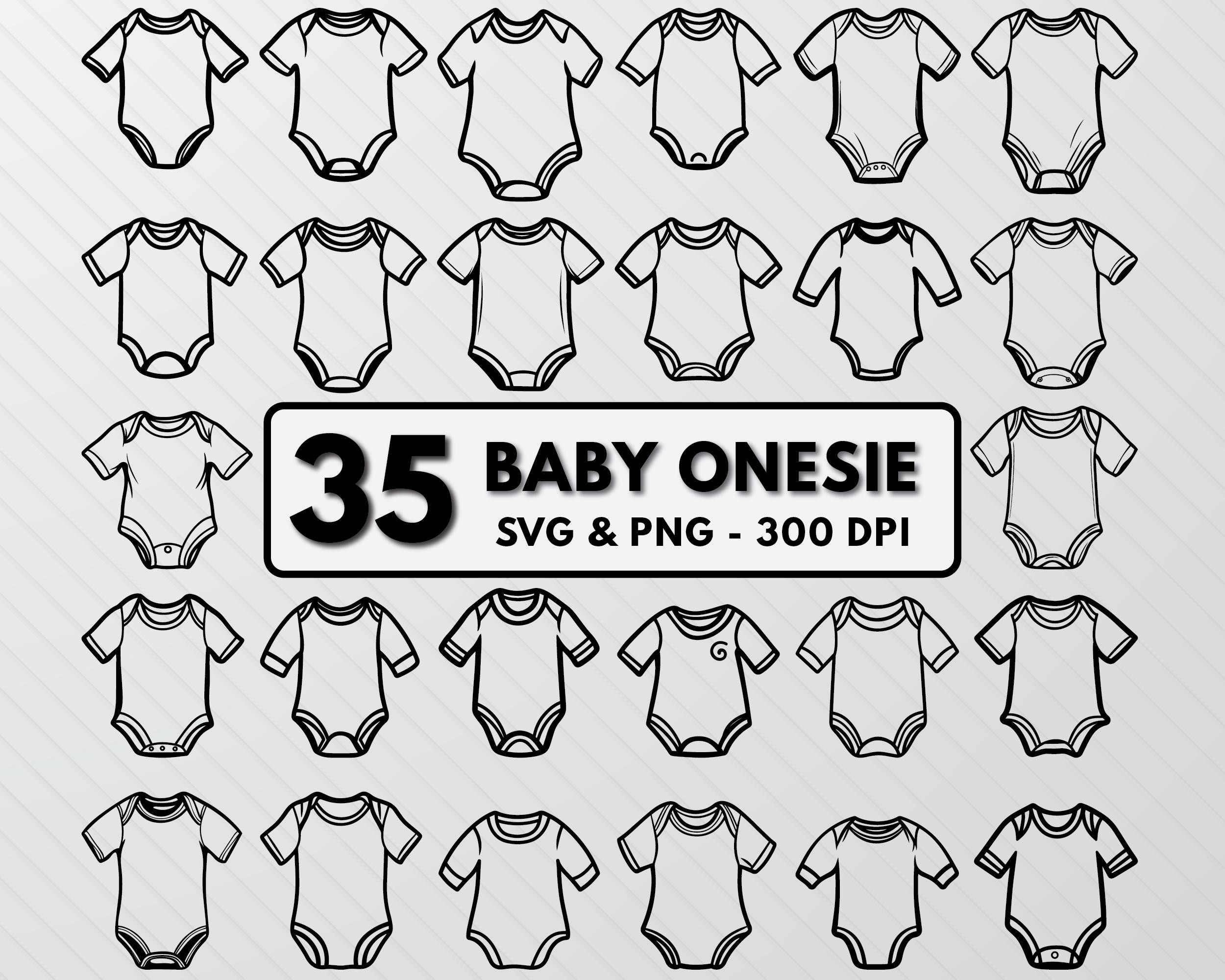 Baby Onesie SVG Bundle, Clipart Cut Files (digital Download) - Etsy, image size:2500x2000