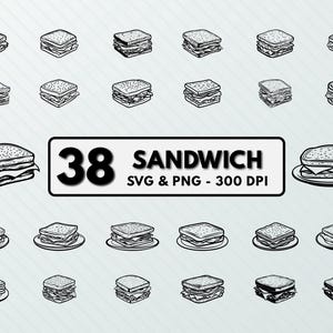 Sandwich Svg Png, Sandwich Clipart, Sandwich Silhouette, Sandwich vector, Sandwich cut files, Sandwich cricut, Sandwich line art, Sandwichs