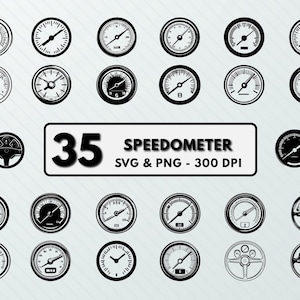 Speedometer Svg Png, Speedometer Clipart, Speedometer Silhouette, Speedometer Decal, Vector , Meter Cut file, Cricut, Speedometer Design Set