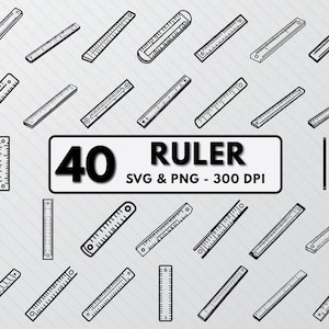 Ruler Silhouette Svg, Ruler Svg Bundle Cut Files, Ruler Vector Art, Ruler Png Set Clipart, Ruler Svg File, Scale Outlines, Ruler  Decal Icon