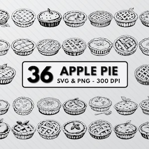 Äppelpaj-silhuett: SVG-, PNG-clipart-klippfiler