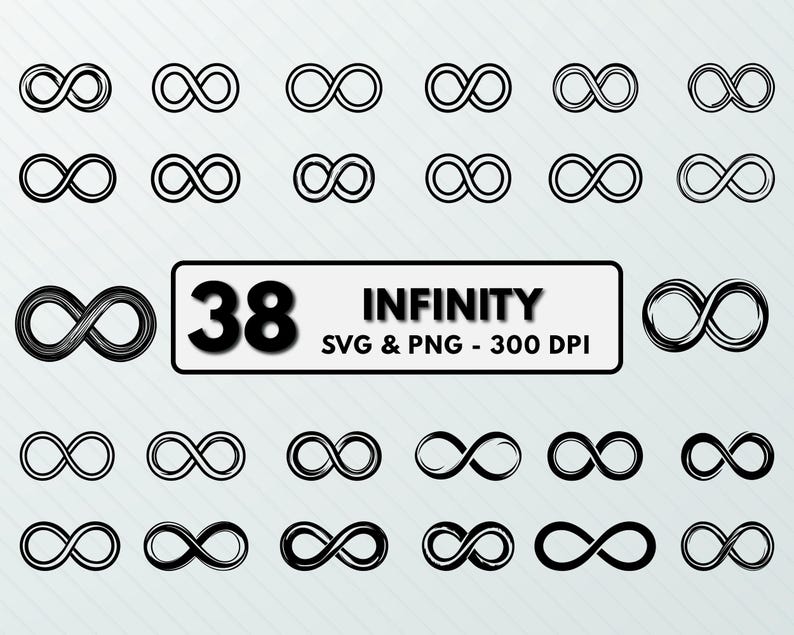 Infinity Symbol Clipart: SVG, PNG, Vector Cut Files - Etsy