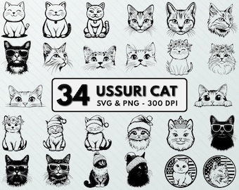 Clipart katten: zwart-witte kattensilhouet vectorafbeeldingen (svg en png)