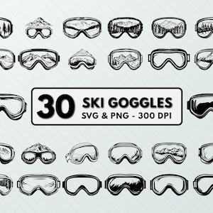 Ski Goggles Svg Png Bundle, Ski Goggles Silhouette, Ski Goggles Clipart, Ski Goggles Vector Decal, Ski Goggles Cut File, Cricut Goggles Icon