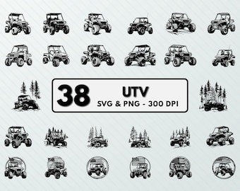 UTV Auto Clipart: Silhouette Vektor Abziehbild Designs (SVG, PNG)