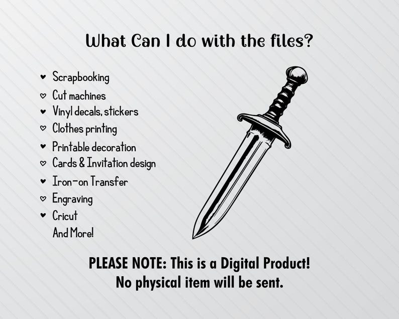 Dagger SVG Bundle, Silhouette Cut Files, Vector Art (PNG) - Etsy