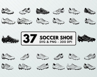 Soccer Shoe SVG PNG: Clipart Silhouette Vector for Cricut