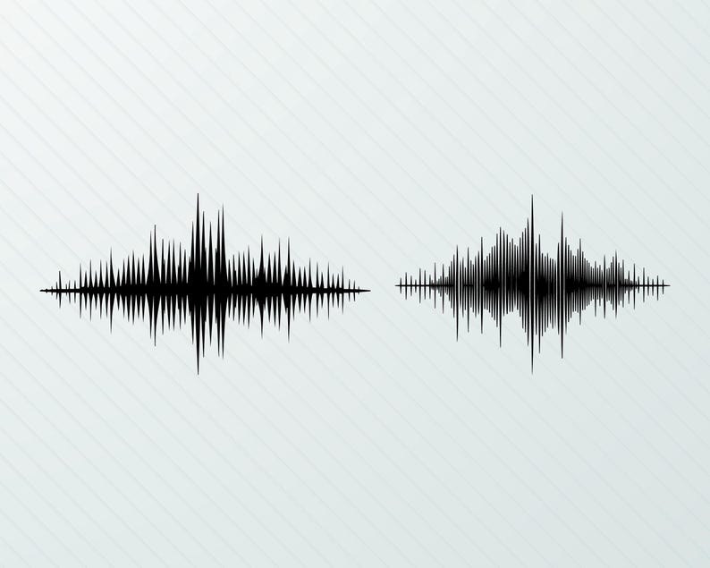 Sound Wave Clipart: SVG, PNG, Vector Cut Files - Etsy