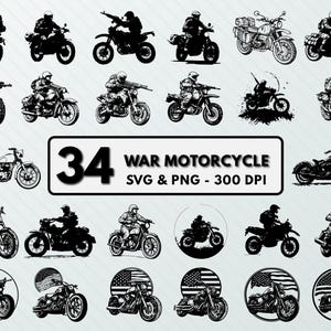 War Motorcycle Svg, Png, Motorcycle Clipart, Motorcycle Silhouette, Motorcycle Decal, Motorcycle Vectorart, Outline, Design Cut File Circuit