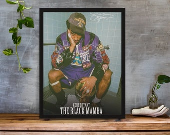 Kobe Bryant Lakers Poster, NBA Championship Art Print