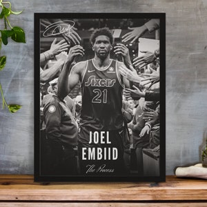Joel Embiid Poster, Philadelphia 76ers, The Process Poster, NBA Star, NBA Fans, NBA Poster, Basketball Poster, Sports Poster, Gift For Him