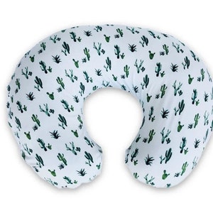 NURSING PILLOW COVER cactus baby nursing pillow cover /unique baby shower gift / succulent nursery theme/ soft stretchy fabric