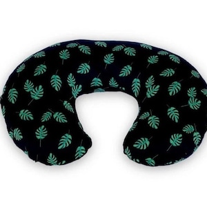 NURSING PILLOW COVER Monstera baby nursing pillow cover /unique baby shower gift / plant nursery theme/ soft stretchy fabric