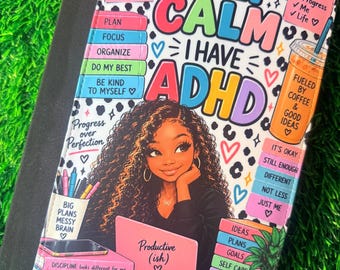 ADHD Journal Planner | Daily Focus Organizer, Mental Wellness, A5 Refillable Binder