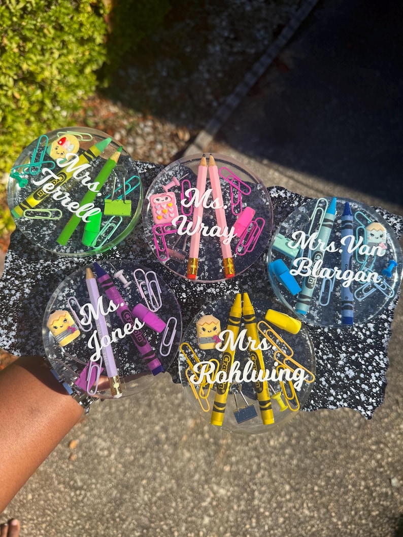 Personalized Teacher Coaster: Custom Back to School Gift - Etsy