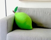 Lime Shaped Pillow -  Citrus Plant Plush - Giant Fruit Cushion for Photo Props