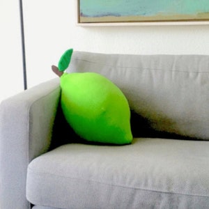 Lime Shaped Pillow -  Citrus Plant Plush - Giant Fruit Cushion for Photo Props