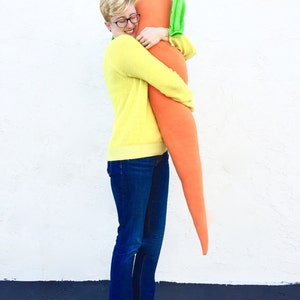 Carrot Body Pillow Giant Weird Plush Vegetable Coziness image 4