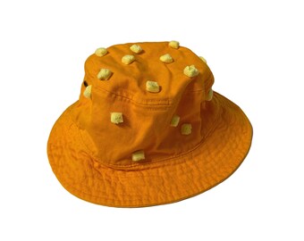Corn Pompom Bucket Hat - Orange and Yellow Cereal Hat