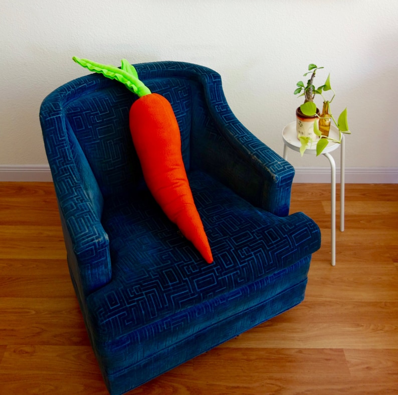 Baby Carrot Plush Small Carrot Pillow or Photo Prop Weird Stuff image 3