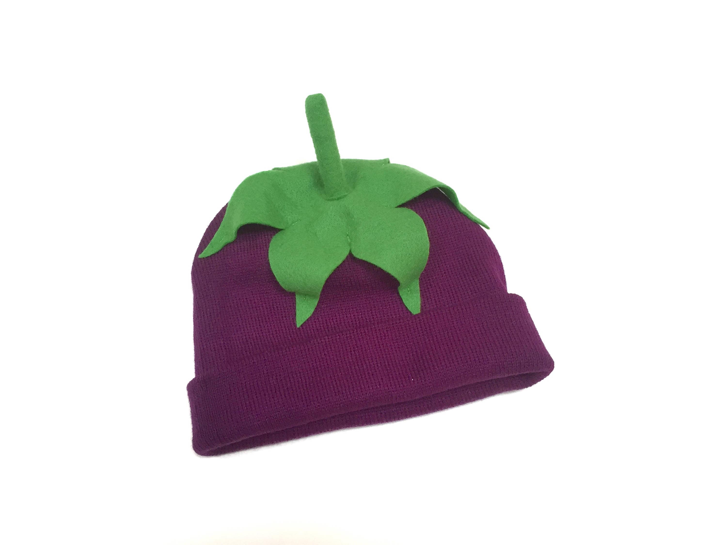 Eggplant Hat Child or Adult Halloween Vegetable Beanie Etsy