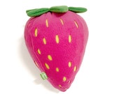 Strawberry Pillow - Giant Pink Plush