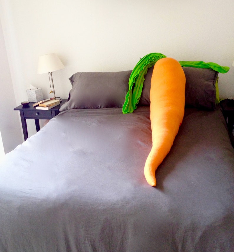 Giant Carrot Plush Body Pillow  4 Feet of Vegetable Coziness image 6