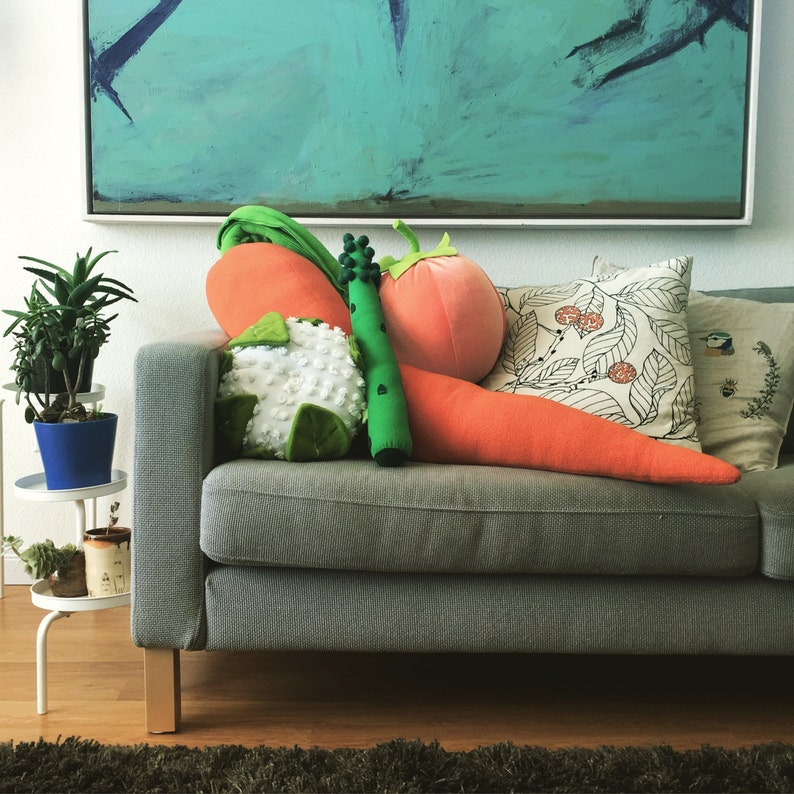 Giant Carrot Plush Body Pillow  4 Feet of Vegetable Coziness image 5