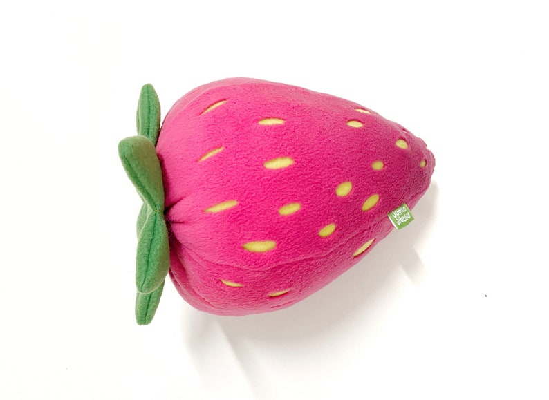 Strawberry Pillow Giant Pink Plush image 3