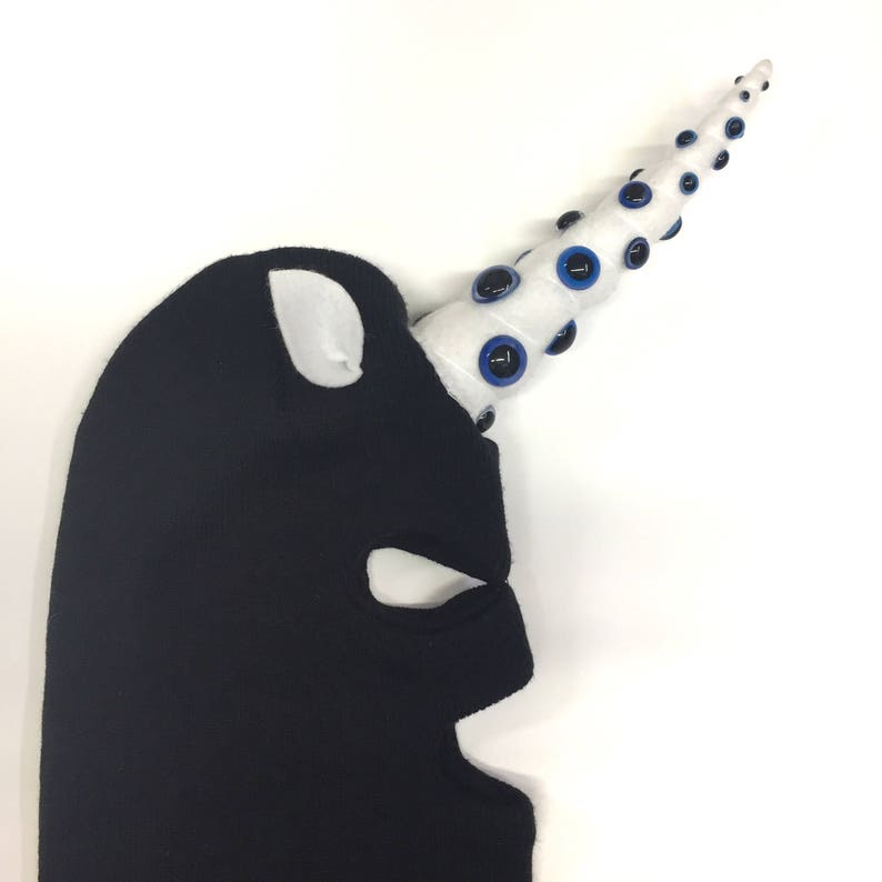 Alien Unicorn Ski Mask Horn with Eyes Creepy Balaclava Etsy