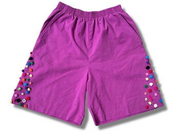 Confetti Bermuda Shorts - Berry Bubble Butt