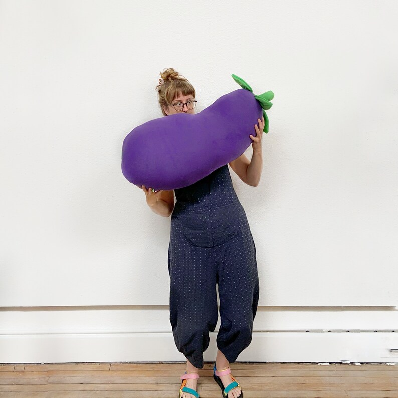 Eggplant Body Pillow Giant Vegetable Plush | Etsy