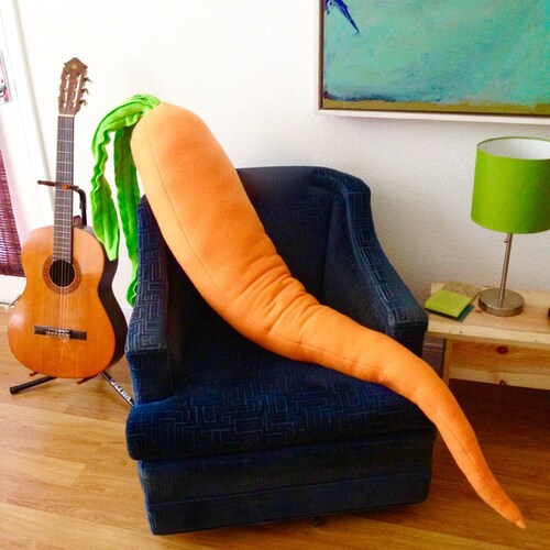 Giant Carrot Plush Body Pillow - 4 Feet of Vegetable Coziness