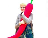 Giant Chili Pepper Pillow - Hot Sauce Plush