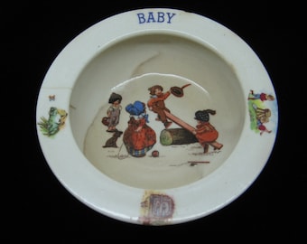 Vintage Baby Dish Bowl from Czechoslovakia