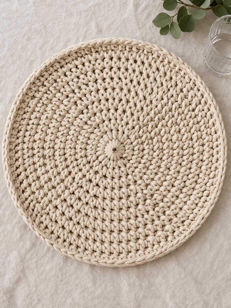 36 Hippie Crochet Patterns for Boho Outfits, Bags, Home Décor, and Gifts 36 Chunky Crochet Placemat Pattern Macrame Cord Boho Table