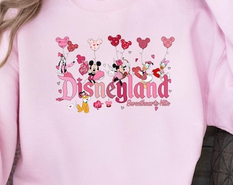 Disneyland Valentines Sweatshirt, Mickey and Friends Hoodie