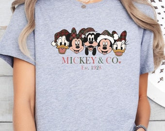 Mickey and Friends Shirt, Christmas Disney Mickey & Co Est. 1928 Hoodie, All Disney Characters Christmas Shirt, Disney Christmas Gift