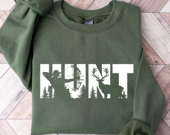Deer Hunting Sweatshirt, Hunt Life Crewneck, Hunting Hoodie, Hunt Lover Gift, Hunter Dad T-Shirt, Hunting Dad Gift, Deer Hunting Sweatshirt
