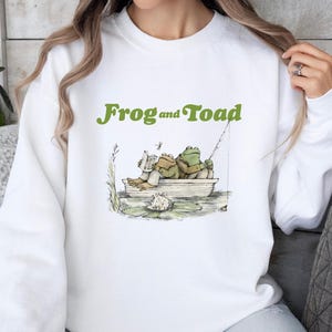 Frog And Toad Sweatshirt, Vintage Classic Book Cover Shirt, Vintage Classic Fisherman Hoodie, Book Lover Frog And Toad Gift, 90s Classic Tee