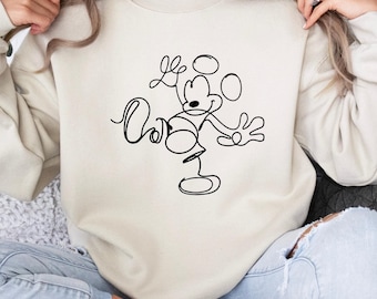 Disney Mickey Mouse Sweatshirt, Disneyland Holiday Vacation Shirt, Retro Hoodie, Disney Trip Tee, Mickey Hoodie, Gift For Her