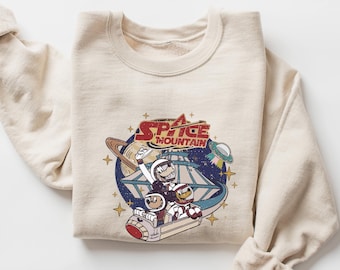 Disney Space Mountain Sweatshirt,  Mickey and Friends Hoodie, Disneyland Shirt, Disney Sweatshirt, Retro Disney Sweater, Gift For Her