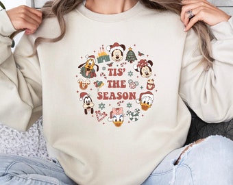 Tis The Season Disney Christmas Sweatshirt, Christmas Mickey Shirt, Magic Kingdom Christmas Hoodie, Mickey and Friends Christmas Gift