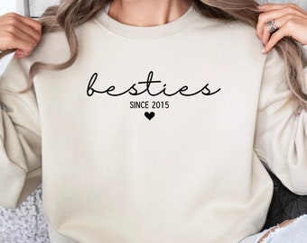 Custom Besties Sweatshirt, BFF Matching Hoodies