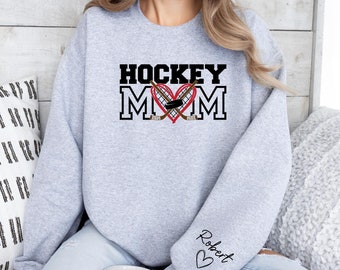Custom Hockey Mom Sweatshirt, Personalized Hockey Shirt