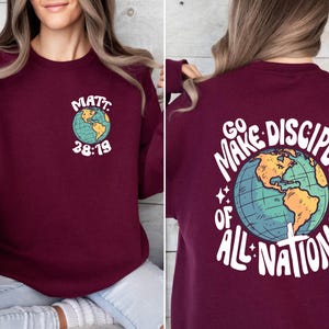 Go Make Disciples Of All Nations Sweatshirt, Christian Hoodie, Retro Christian Shirt, Inspiration Bible Sweater, Christian Gift