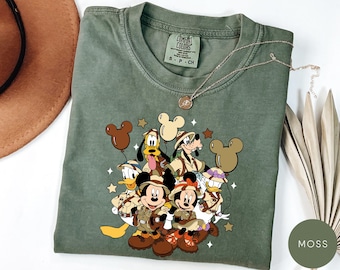 Comfort Colors® Mickey and Friends Safari Shirt, Disney Safari Mode T-Shirt, Animal Kingdom Shirt,Mickey Safari Shirt,Disney Family Trip Tee