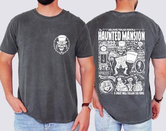 Vintage Haunted Mansion Shirt: Comfort Colors Disneyland Halloween Tee